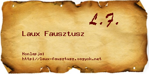 Laux Fausztusz névjegykártya